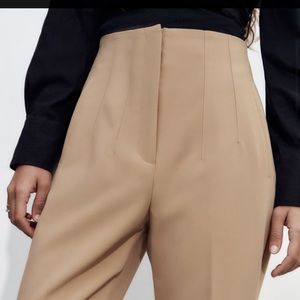 HIGH WAISTED ZARA PANT -TAUPE BROWN